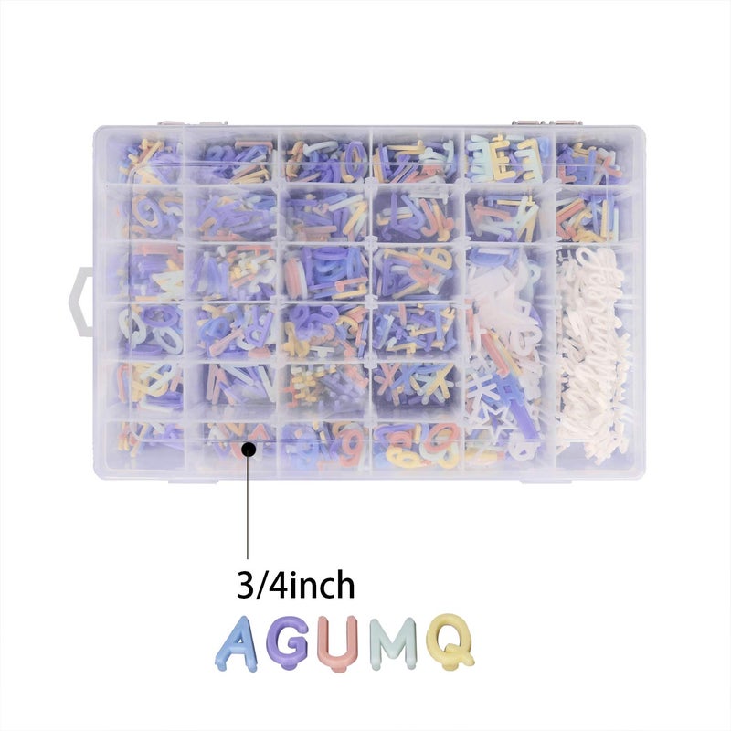 Garsum Letter Board Letters,849 PRE-Cut Characters (3/4 Inch,In 5 Colors) With Sorting Tray - Image 2